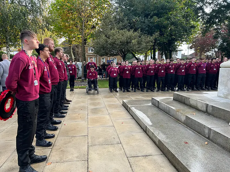 Uniformed Public Services (UPS) students pay tribute in remembrance to those lost