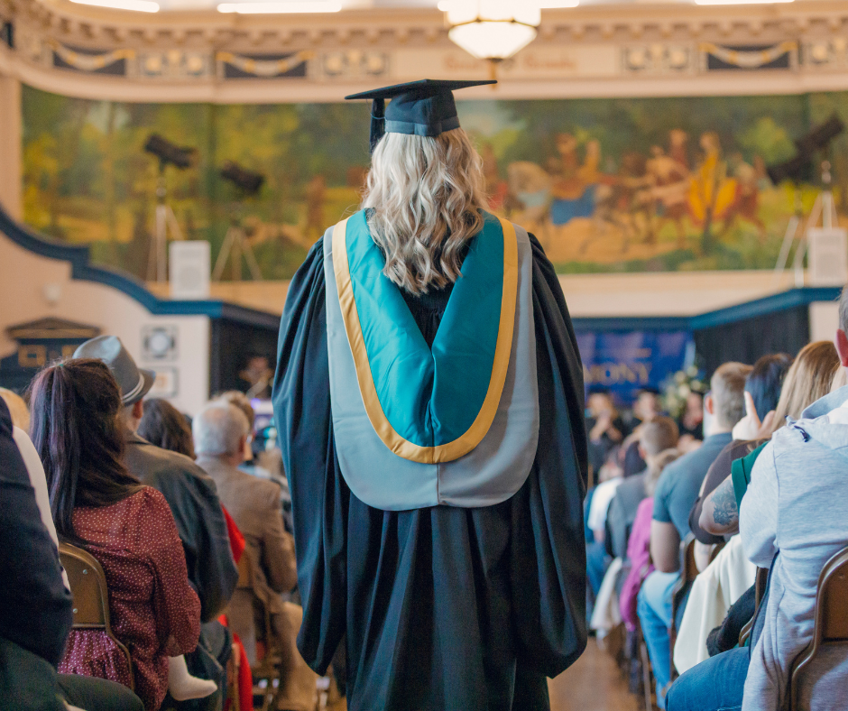 Student graduating.