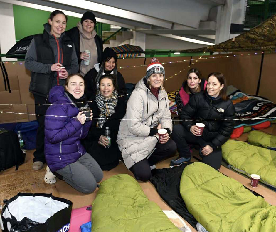 Grimsby Students and Staff Brave the Cold for Harbour Place Sleep Out