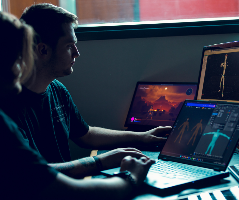 Game design students at University Centre Grimsby.